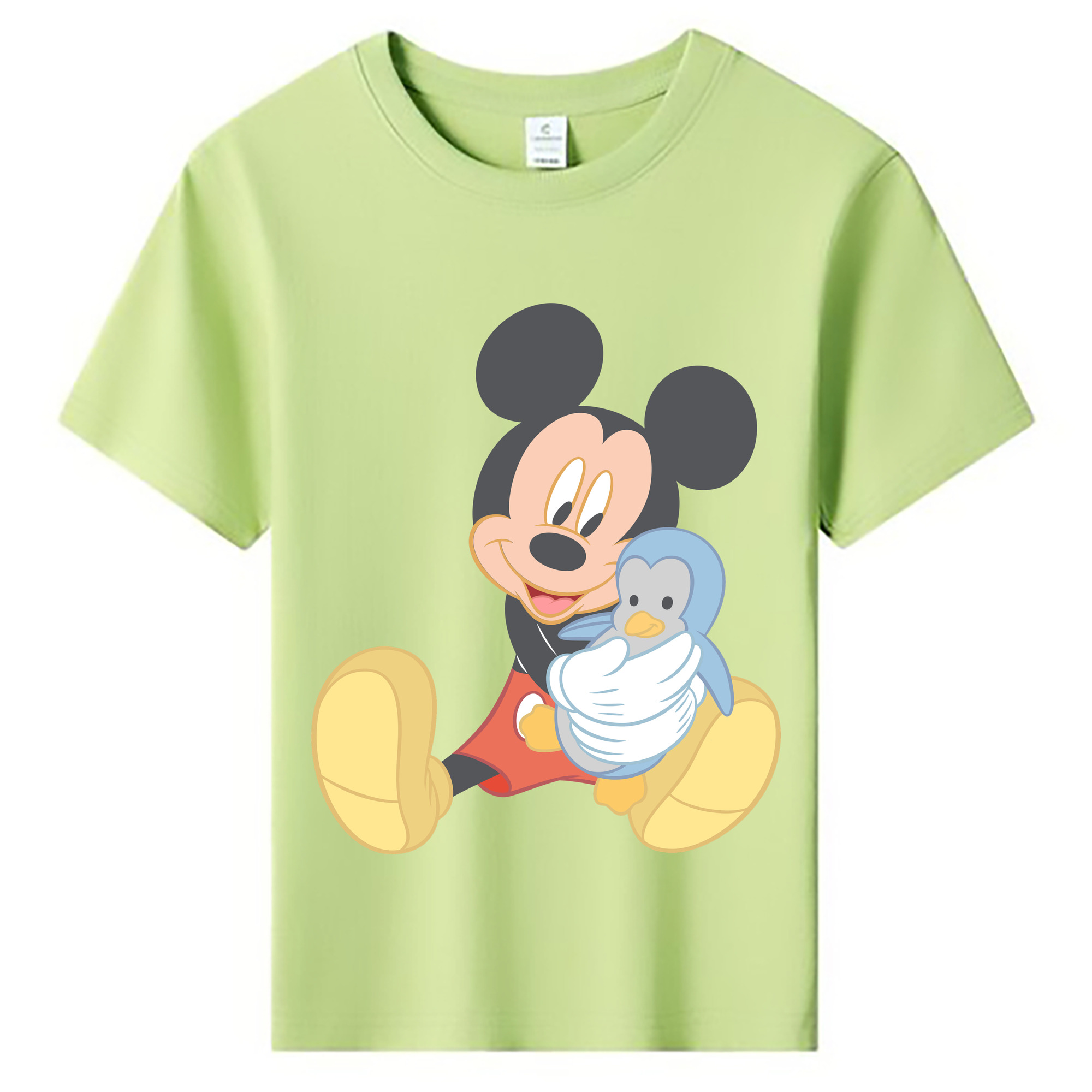 ミッキーマウス Mickey Mouse 綿100％キッズTシャツ（フロントプリント）